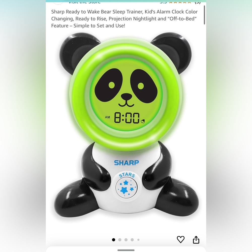 Sharp Panda Wake Up Clock